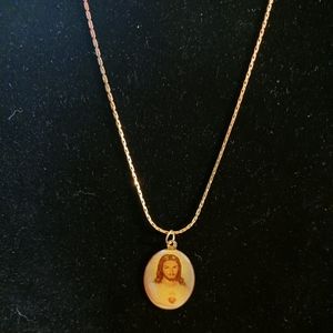 Vintage Sacred Heart of Jesus Pendant